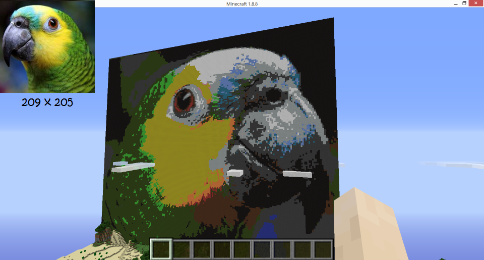 C Minecraft Pixel Art Generator Coding Vision